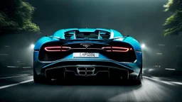 Bugatti Chiron And Lamborghini Veneno merged, desktop wallpaper, 4K, Cinematic, rear view