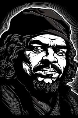 a revolutionary pepe the frog as che guevara's iconic black and white portrait
