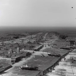 futue street view of sky during war and aircrafts fighting