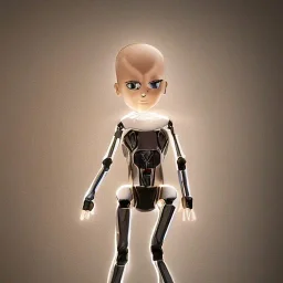 humanoid, man face, short hair!!!, boss baby, anatomically correct, futuristic, glowing details!, symmetrical, unreal engine, ray tracing, 8 k, uhd, ultrarealistic, clear, sharp, highly detailed "8 k, trending on artstation, uhd, manized humanoid robot made of steel, boy face,glowing lights, magic details!!!,"