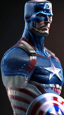 captain america made from glass, ultra realistic, 4k, ultra detail, full body, full picture,