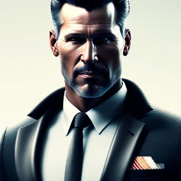 "MIddle aged white human male, with piercing eyes, with slick back hair, full-scale head and shoulders portrait, 8k resolution concept art portrait by Greg Rutkowski, Artgerm, WLOP, brett Favre dynamic lighting hyperdetailed intricately detailed Splash art trending on Artstation triadic colors Unreal Engine 5 volumetric lighting Splash art fantasy"