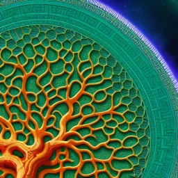 fullbody Drawing of 'sketch of an ancient tree of life',intricate detail,andrea bonelli,Kilian Eng,Ohrai,evan lee,Aleksandr Sidelnikov,KyuYong Eom,three quarters frontal aerial view,toned colors,32k