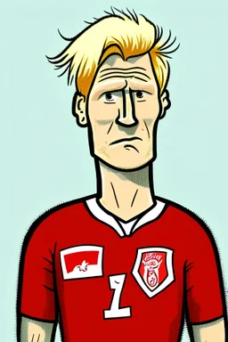 Erling Braut Holland Norwegian football player cartoon 2d