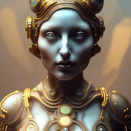 a greek marmor statue of a woman, steam punk, scary, horror, realistic, made in octane, cinematic, movie, CGI, ultra-realistic, extremely detailed octane rendering, 8K, VRAY Super Real ar 2:3, dof photorealistic futuristic 50mm lens hard lighting dark gray tintype photograph, realistic lighting, sephia colors