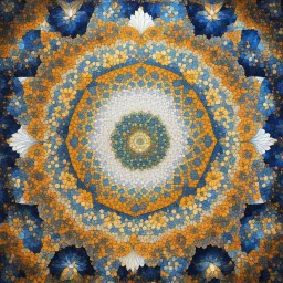 [fractal art: Apophysis] [zoom at the floral mosaic] the floral mosaics at Sheikh Zayed Grand Mosque. [art by Kevin Dean]