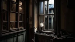 The house comes out of the window, thrown by the lamp. The mirrors Wasted,