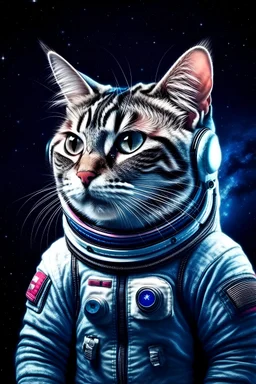 human cat in space