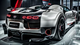 bugatti veyron BRABUS ROCKET, rear view, desktop wallpaper, 4K, Cinematic