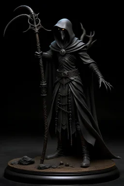 tabletop role-playing miniature of a ringwraith-nazgul-charon-slenderman-hybrid wearing minoan clothes. concept art hyperrealism