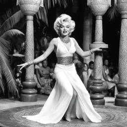 Marilyn Monroe as a vestale priestess performs the dance of gods: Traditional Balinese Drama Unfolded