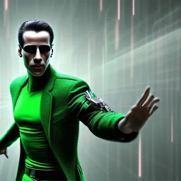 neo in the matrix fight, render, high detail