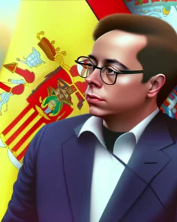 Caricatura del retrato de Gustavo Petro, jóven, presidente de Colombia, finamente detallada, hiper realista, 8k