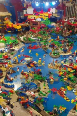 kids lake lego world