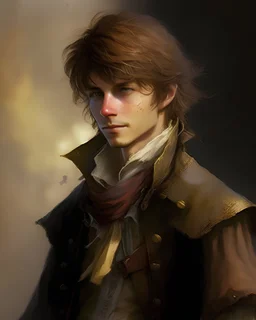 pirat with very short light brown hair