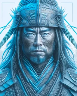 Retrato de Samurai con traje ciberpunk estilo dibujo artístico a lápiz, hiper realista, hiperdetallado, calidad ultra