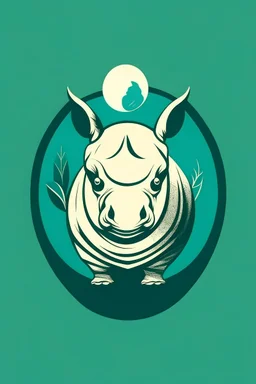 rhinoceros + egg + logo