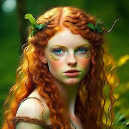 pretty girl, aged 19, ginger, faun, satyr, fantasy, attractive, narnia