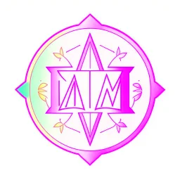 "GH&M" logo, pastel colors