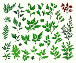 Vector plants and herb set illustration. Watercolor illustration color