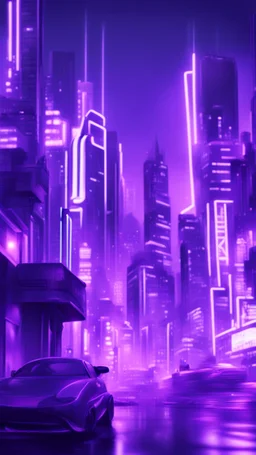 neon purple city