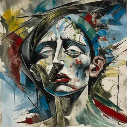 woman head explodingi Picasso