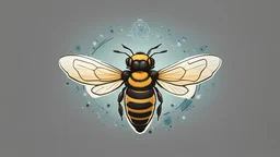 Logo for a project about studying the life cycle of a bee with artificial intelligence