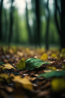 beautiful blurry background leaf forest floor HD 4K