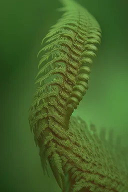 Fern creature, hyperrealistic cinematic, extreme closeup, sharp focus, detailed and intricate, cinematic composition