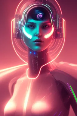 cyberpunk, head, women, portrai, tron