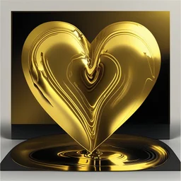 golden vinyl electric heart