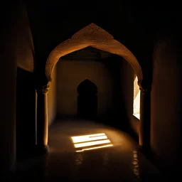 dark room inside Omani castle no exit , Mystical Wise