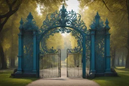 Ворота парка, в стиле русских славянских сказок