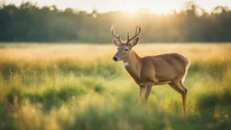 ((cheerful deer, running, grassy field), sunny, bright, (golden hour lighting), soft focus, vibrant colors), polaroid, photograph, professional photograph, (high resolution, cinematic composition, telephoto lens)