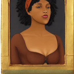 Portrait of sexy medieval black woman