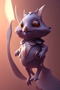 clean art of cute fantasy creatures, soft lighting, soft pastel gradients, high definition, 3d icon clay render, blender 3d