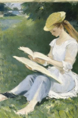 Berthe Morisot, Reading, 1873, Cleveland Museum of Art van gough