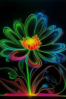 floral fluorescent art