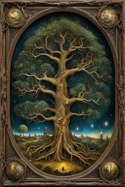 magical fantasy trees, very detailed, amazing quality, etheral, extreme, intricate, cinematic light, highly detailed, beautiful, expressziv by Hieronymus Bosch, 3D, surreal, creepy stunning, in frame