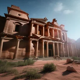 Petra + Ürdün, photo realistic, ultra realistic, unreal engine