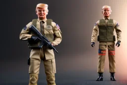 G.I. Joe doll soldier nylon Donald Trump, gun,boots, helmet, Trump facial detail,trump