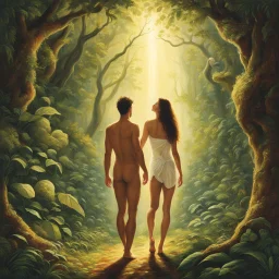 In the depths of the writer's mind, Adam and Eve take center stage. Adam, a symbol of innocence and wonder, stands in awe of the vast world before him. On the other side, Eve, with her mischievous smile and curious eyes, adds a touch of excitement to their first day on Earth. Their encounter unfolds on the canvas of the writer's imagination, as they explore the beauty and challenges of their new existence. The cosmic stage becomes a playground for their exploration of love, knowledge, and the co