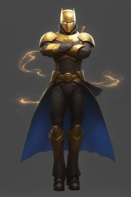 Golden Warforged, Batman, Sorcerer Supreme, Dark Cloak, Mechanus, Humanoid.