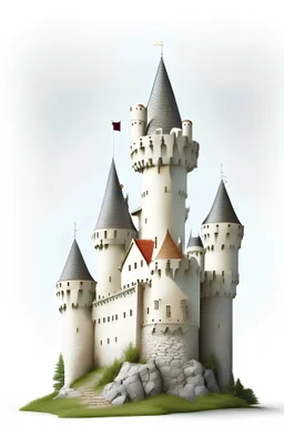 Castle with white background