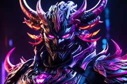 Carnage oni machine in 8k solo leveling shadow artstyle, ronin costum, galaxy mask, cover face, dynamic pose, oshare kei, hurufiyya, rtx , neon lights, intricate details, highly detailed, high details, detailed portrait, masterpiece,ultra detailed, ultra quality