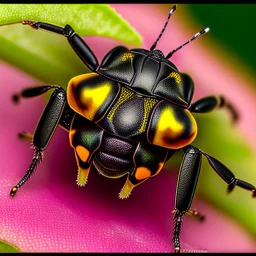 a man-faced_stink_bug, Catacanthus_incarnatus macro HDR photo