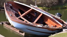 two drunk men crash their boat into a docked boat and sinks it