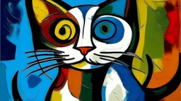 صورة قطة على طريقة بيكاسو