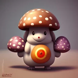 mushroom with cute face