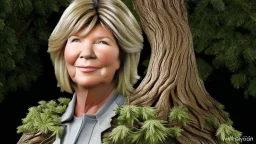 hybrid of human that looks like martha stewart half tree